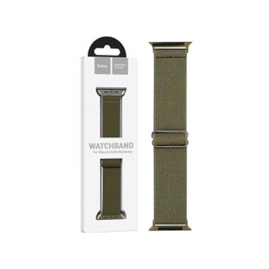 Hoco Elastic Strap for iWatch  WA04 42/44/45/49mm Dark Olive Green